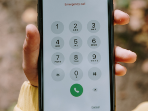 a phone on the emergency call screen